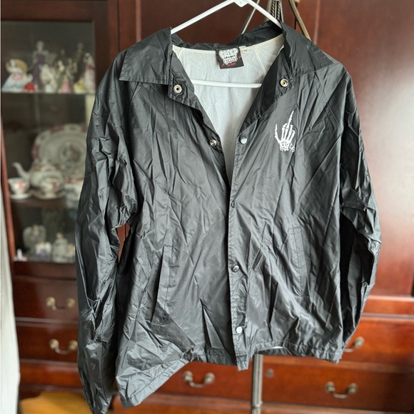 🖤☠️BLACK SATAN IS WAITIN’ COACHES JACKET BY CREEP STREET ☠️🖤 - Picture 2 of 5